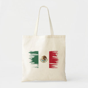 Mexicaanse vlag Brush Art Tote Bag