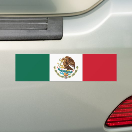 Mexicaanse vlag bumpersticker (Op auto)