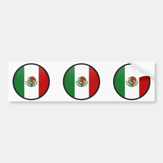 Mexicaanse vlag bumpersticker (Voorkant)