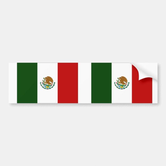 Mexicaanse vlag bumpersticker (Voorkant)