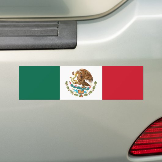 Mexicaanse vlag bumpersticker (Op auto)
