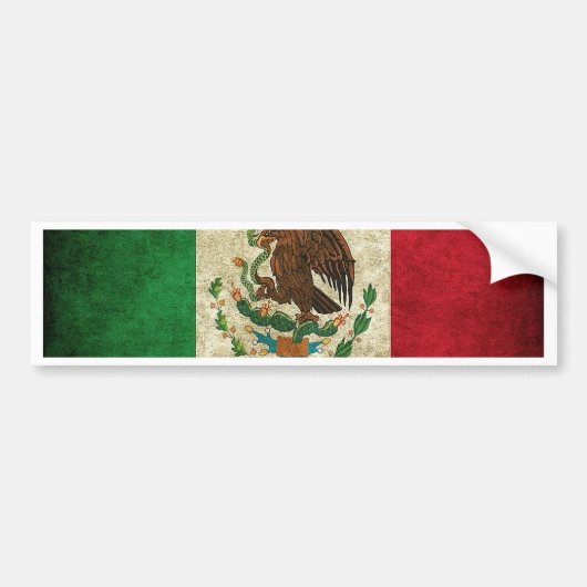 Mexicaanse vlag bumpersticker (Voorkant)