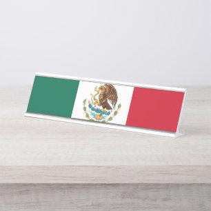 Mexicaanse vlag bureau naambordje