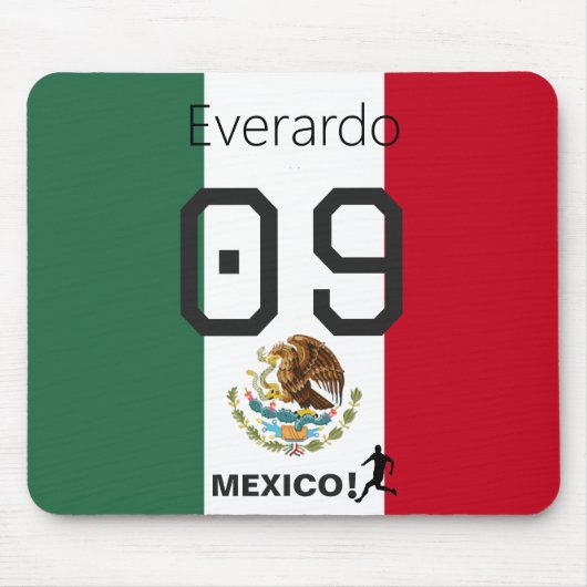Mexicaanse Vlag Bureaublad Doel Kick Aangepaste Na Muismat (Voorkant)