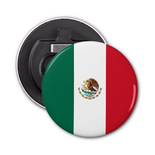 Mexicaanse vlag button flesopener (Voorkant)