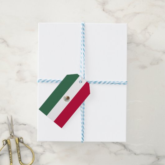 Mexicaanse vlag cadeaulabel (Met Touw)