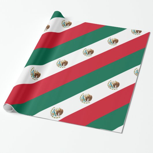 Mexicaanse vlag cadeaupapier (Uitgerold)