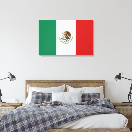 Mexicaanse vlag canvas afdruk (Insitu (Slaapkamer))