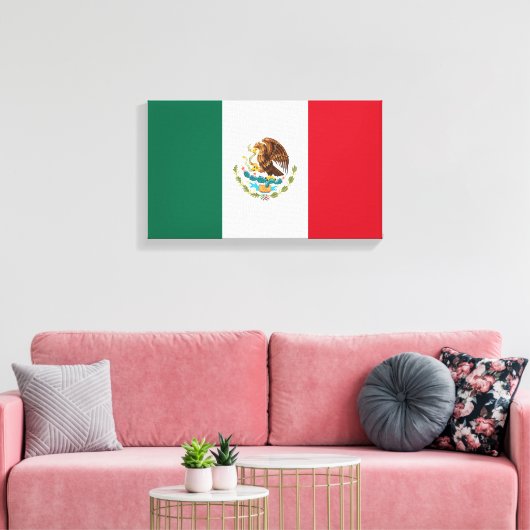 Mexicaanse vlag canvas afdruk (Insitu (Woonkamer))