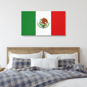 Mexicaanse vlag canvas afdruk (Insitu (Slaapkamer))