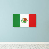 Mexicaanse vlag canvas afdruk (Insitu (Houten vloer))