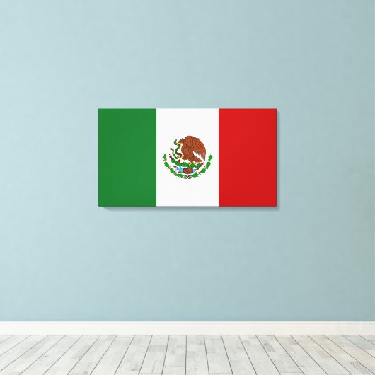 Mexicaanse vlag canvas afdruk (Insitu (Houten vloer))