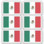 Mexicaanse vlag Collectie pack van 6 Sticker (Voorkant)