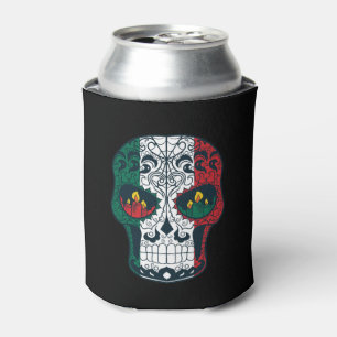 Mexicaanse vlag Colors Day of the Dead Sugar Skull Blikjeskoeler