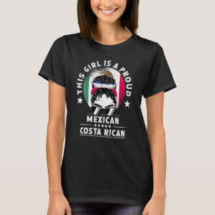 Mexicaanse vlag Costa Rica Groene vrouw vrouw vrou T-shirt