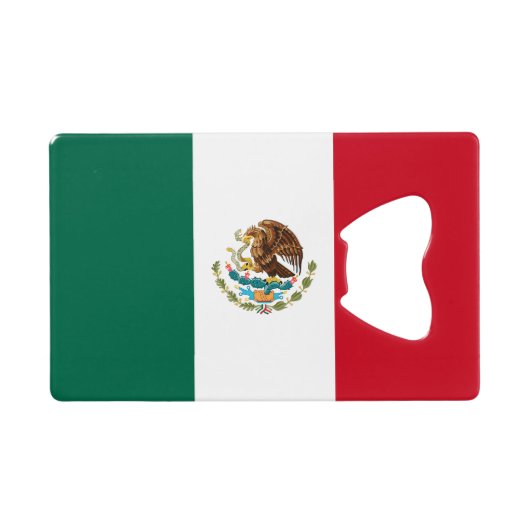 Mexicaanse vlag creditkaart flessenopener (Achterkant Horizontaal)