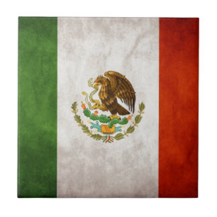Mexicaanse vlag Design Tegeltje