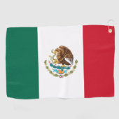 Mexicaanse vlag en Mexicaanse golfvakantie/sport Golfhanddoek (Horizontaal)