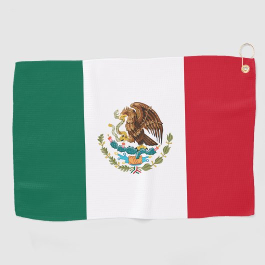 Mexicaanse vlag en Mexicaanse golfvakantie/sport Golfhanddoek (Horizontaal)
