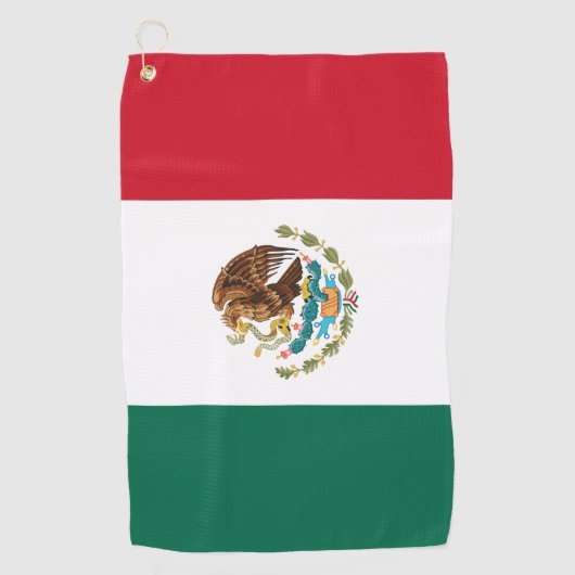 Mexicaanse vlag en Mexicaanse golfvakantie/sport Golfhanddoek (Voorkant)