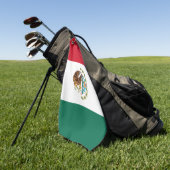 Mexicaanse vlag en Mexicaanse golfvakantie/sport Golfhanddoek (Groen)