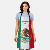 Mexicaanse vlag en wapenschild met een gouden adel schort (Gedragen)