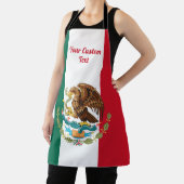 Mexicaanse vlag en wapenschild met een gouden adel schort (Insitu)