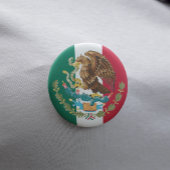 Mexicaanse vlag en wapenstilstand van Mexicaanse B Ronde Button 5,7 Cm