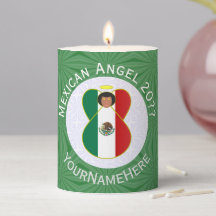Mexicaanse Vlag Engel Groen Wit Jaar Jouw Naam Pil
