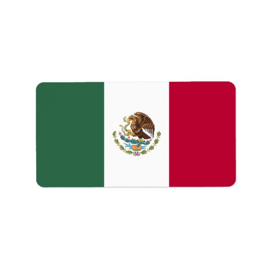 Mexicaanse vlag etiket (Voorkant)
