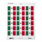 Mexicaanse vlag etiket (Full Sheet)