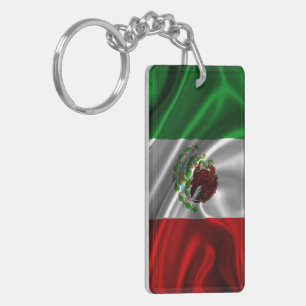 Mexicaanse vlag Fabric Sleutelhanger