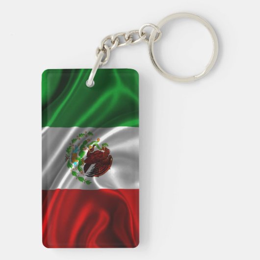 Mexicaanse vlag Fabric Sleutelhanger (achterkant)