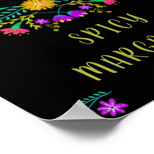 Mexicaanse vlag Fiesta Flower Signature Cocktail B Poster (Hoek)