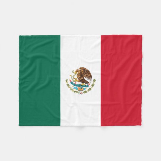 Mexicaanse vlag fleece deken (Voorkant (Horizontaal))