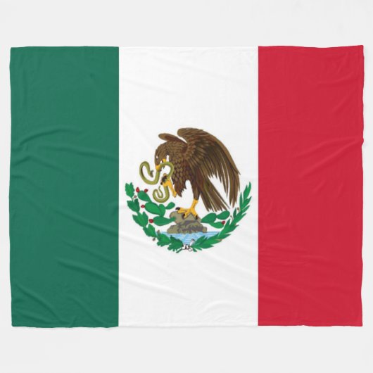 MEXICAANSE VLAG FLEECE DEKEN (Voorkant (Horizontaal))