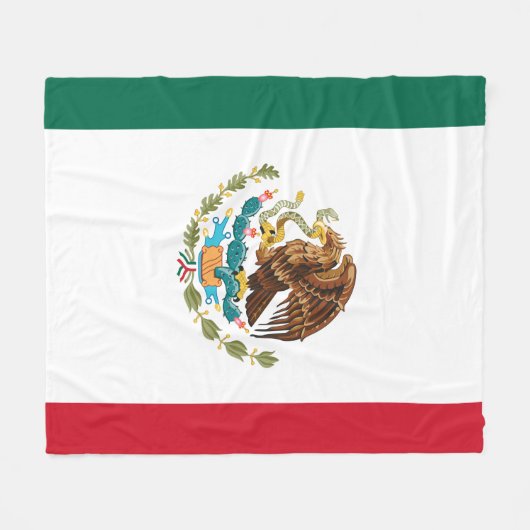 Mexicaanse vlag fleece deken (Voorkant (Horizontaal))