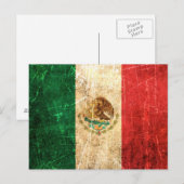  Mexicaanse vlag, gekraatst en gedragen Briefkaart (Voorkant / Achterkant)