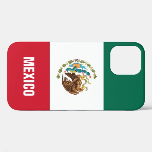 Mexicaanse vlag, gepersonaliseerd Case-Mate iPhone case (Achterkant (horizontaal))