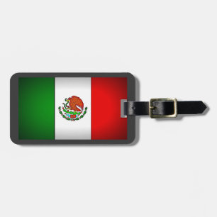 Mexicaanse vlag gestormd bagagelabel