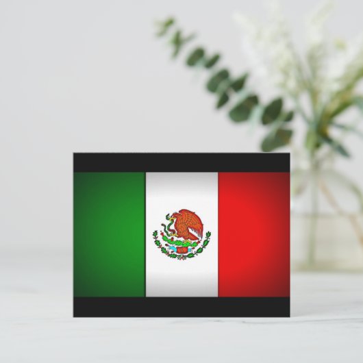 Mexicaanse vlag gestormd briefkaart (Staand voorkant)