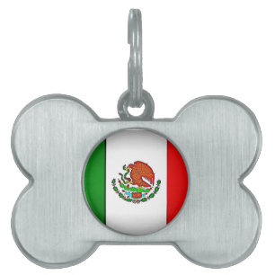 Mexicaanse vlag gestormd huisdieren naamplaatje