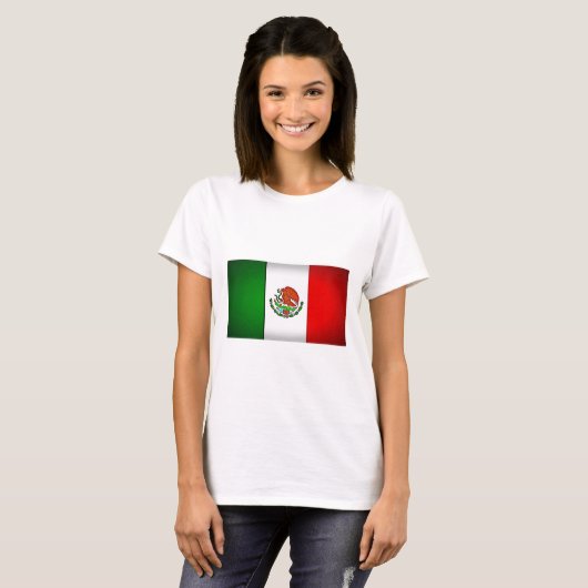 Mexicaanse vlag gestormd t-shirt (Voorkant volledig)