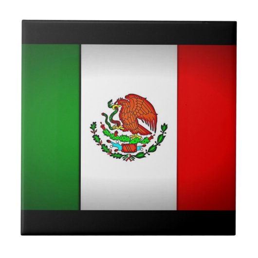 Mexicaanse vlag gestormd tegeltje (Voorkant)