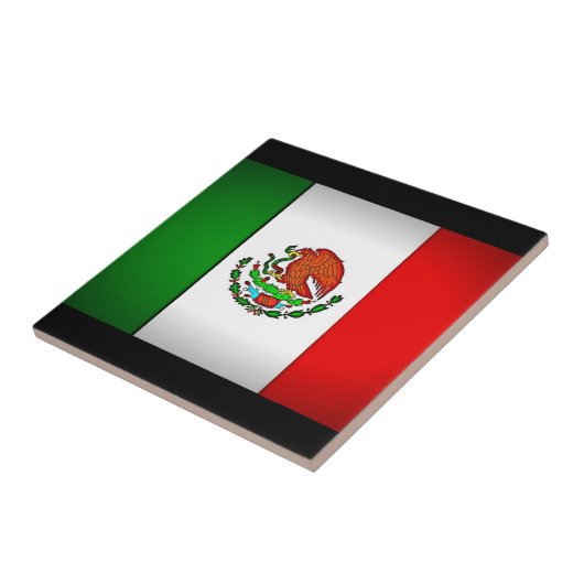 Mexicaanse vlag gestormd tegeltje (Zijkant)