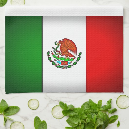 Mexicaanse vlag gestormd theedoek (Gevouwen)