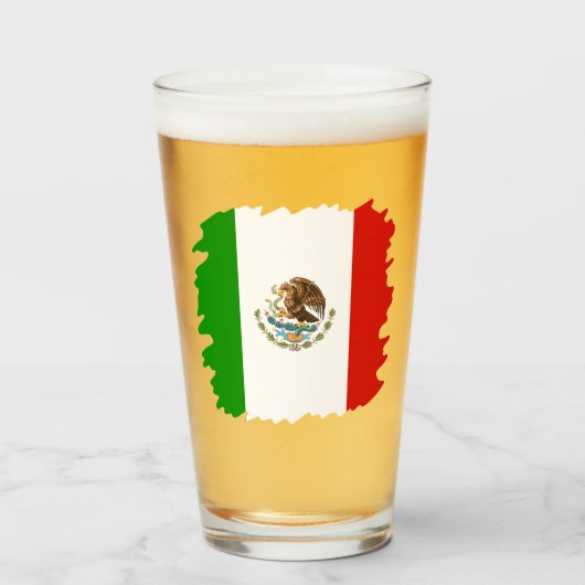 Mexicaanse vlag glas (Voorkant gevuld)