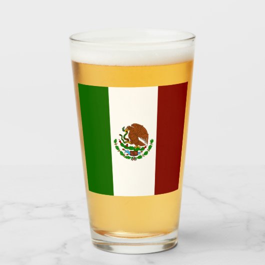 Mexicaanse vlag glas (Voorkant gevuld)