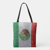 Mexicaanse vlag Glitter Latinx Travel Tote Bag (Achterkant)