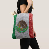 Mexicaanse vlag Glitter Latinx Travel Tote Bag (Dichtbij)